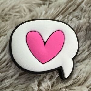Heart Speech Bubble CROCS Jibbitz Shoe Charm 5/$20